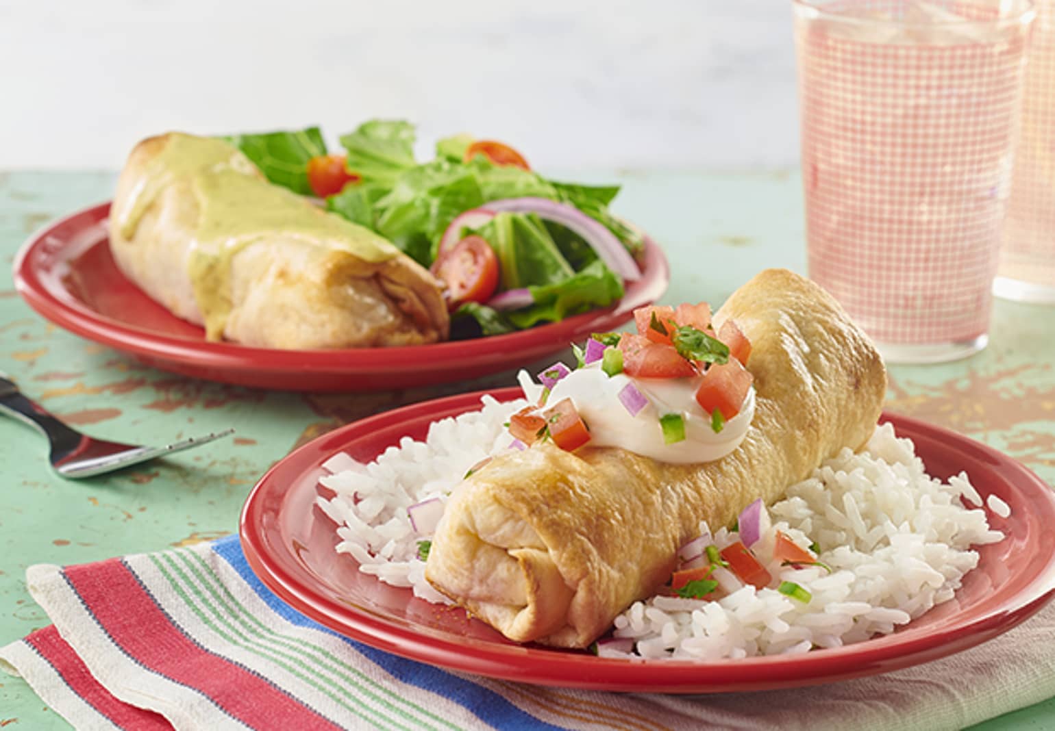 Baked Chicken Chimichangas